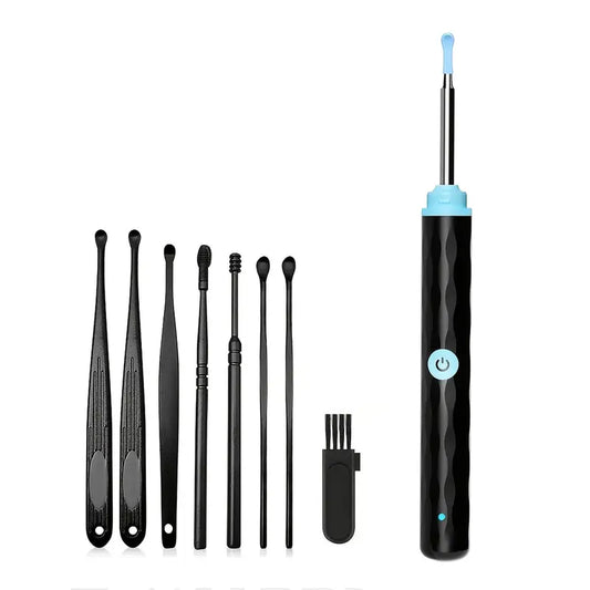 Rechargeable Earwax Remover Tool Kit with LED Light – Includes 8-Piece Ear Set & 5 Ear Spoons